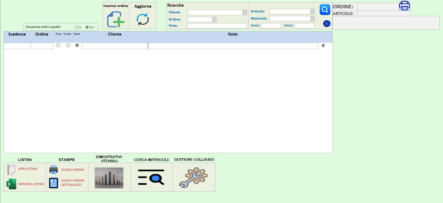 Gestione Ordini – Software per il monitoraggio e la gestione completa degli ordini